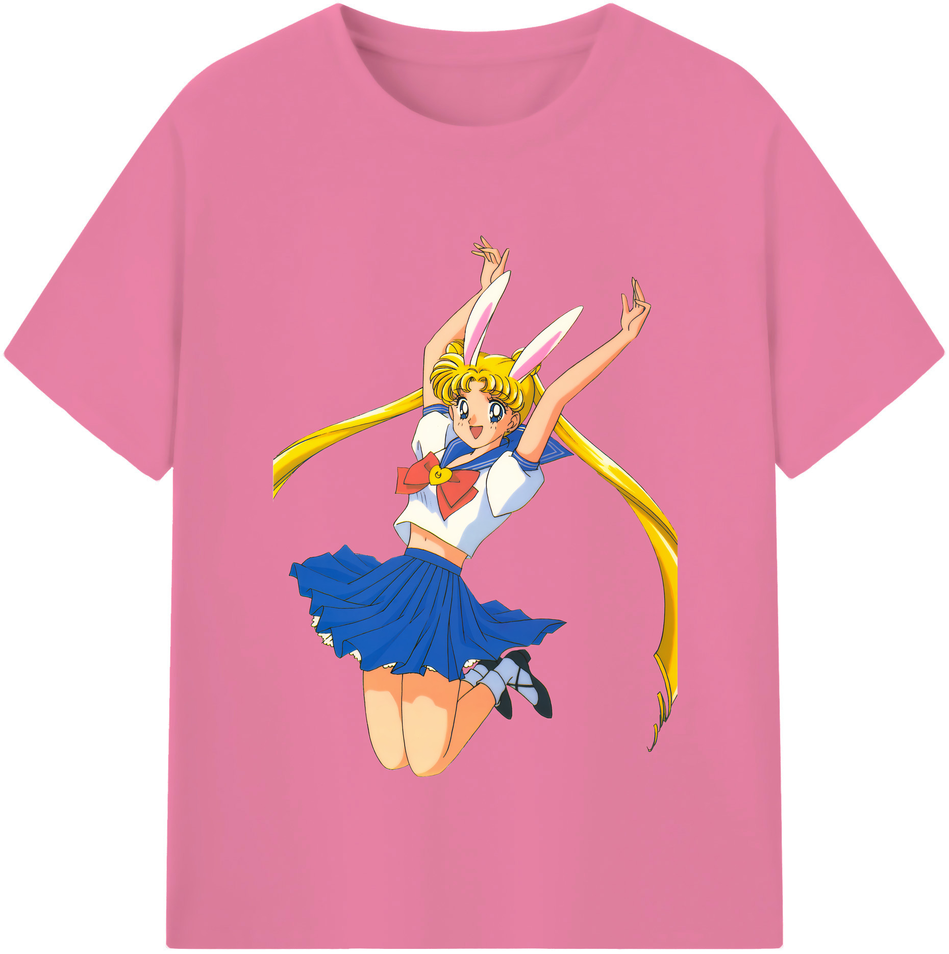 （画像用） 美少女戦士セーラームーン 愛野 美奈子 あいの みなこ Sailor Moon Aino Minako 綿100％半袖Tシャツ（フロントプリント）